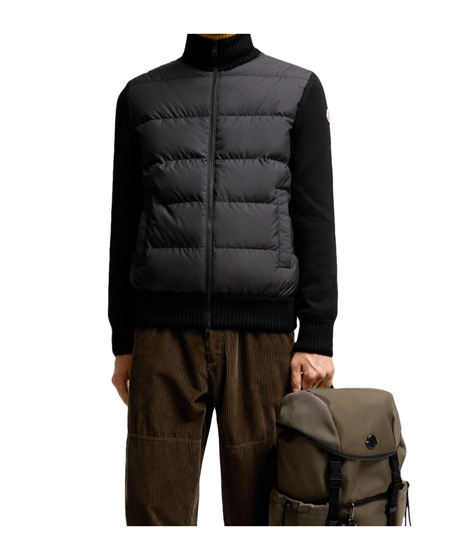 Moncler Logo-patch Padded Jacket In Black