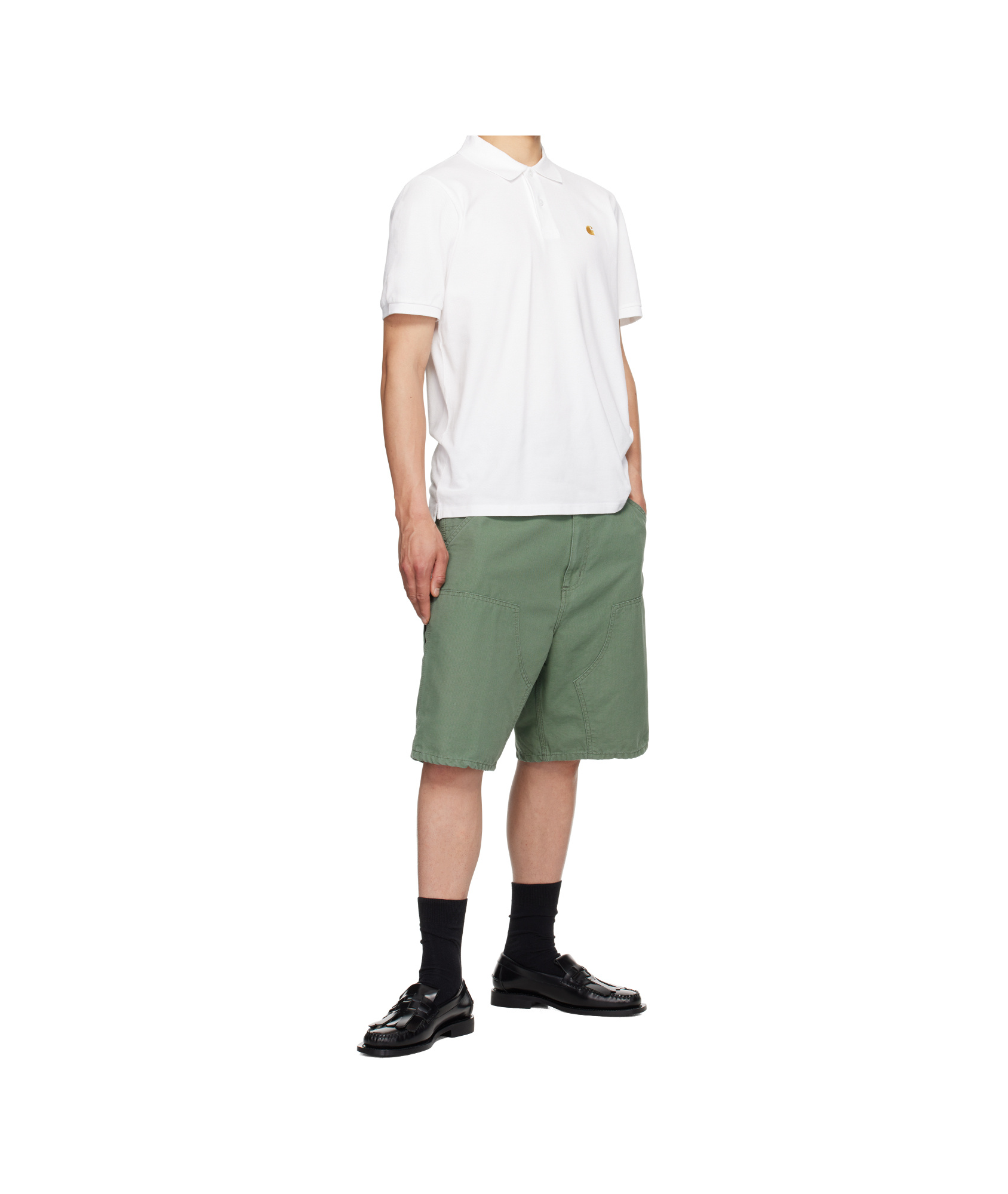 Carhartt Double Knee Bermuda And Short Green In Green