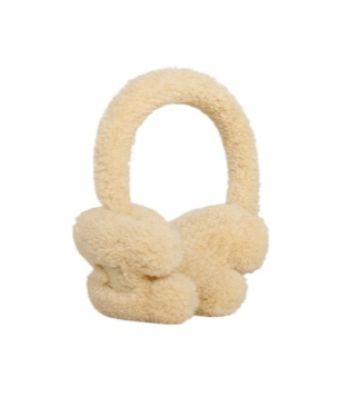 Celine Pattern Wool Earmuffs In Nude