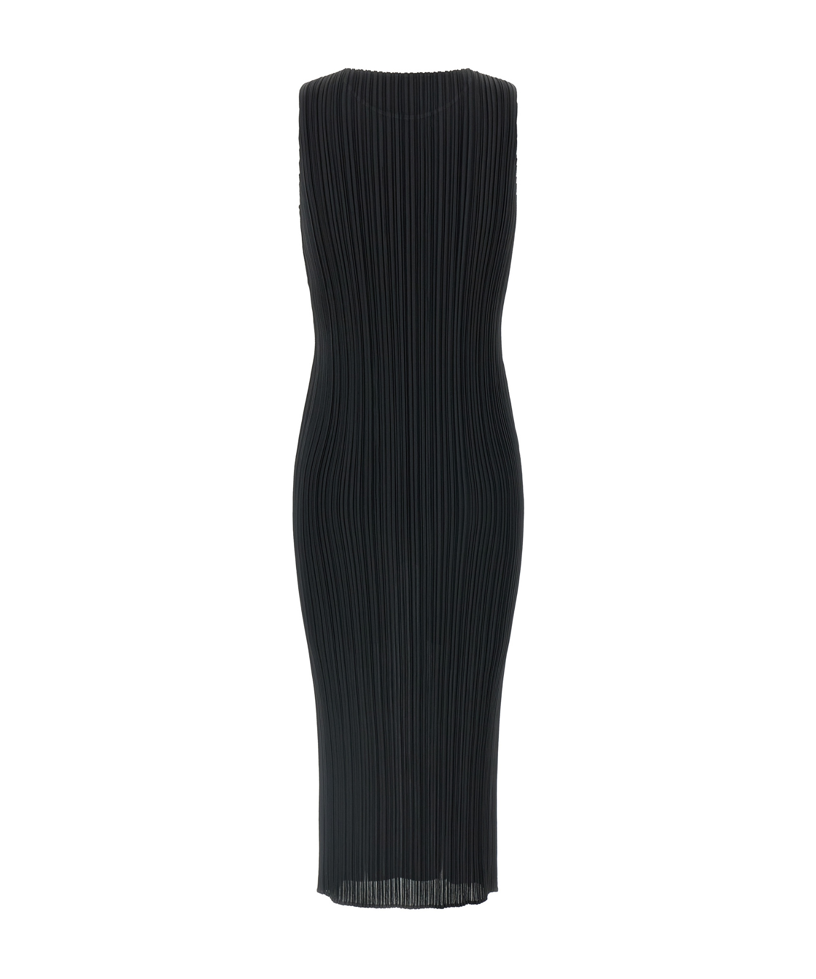 Issey Miyake Black Basics Midi Dress In Black