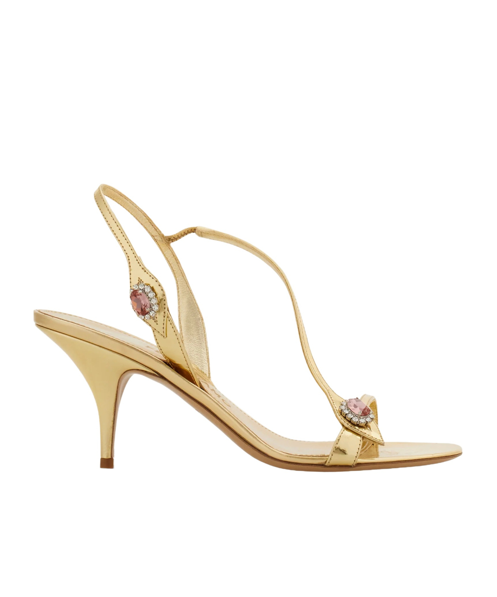 Ferragamo Sibilla 70 Crystal Embellished Sandals In Gold