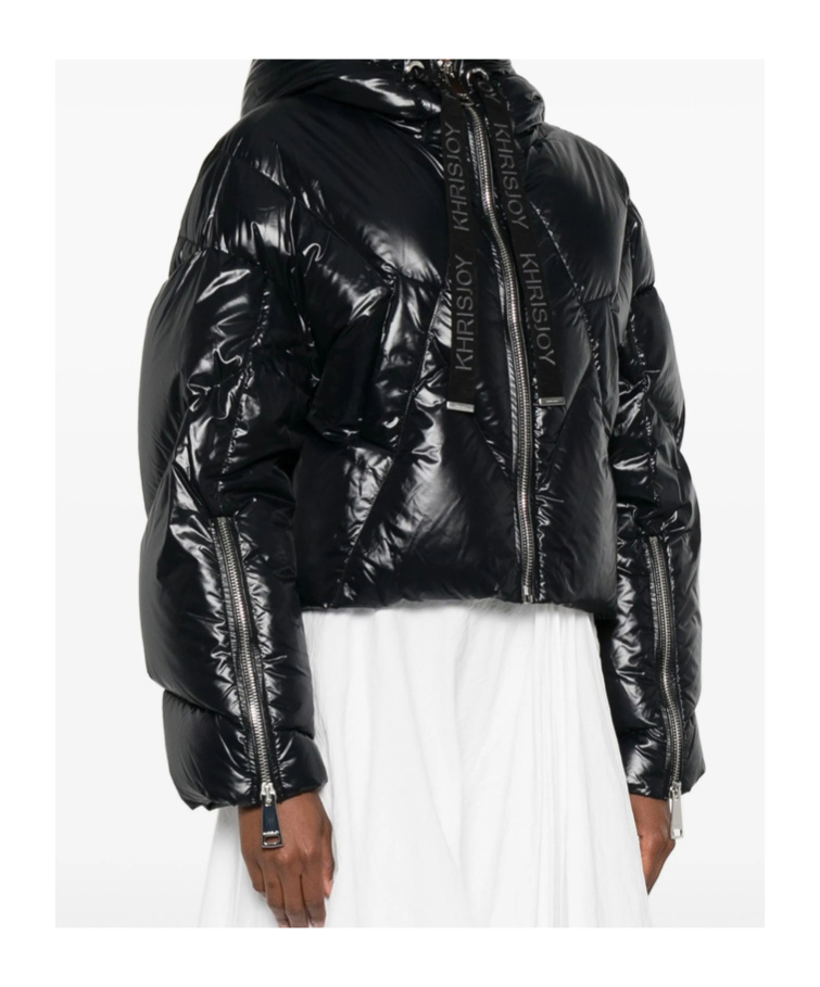 Khrisjoy Quilted-hooded Puffer Jacket In Black