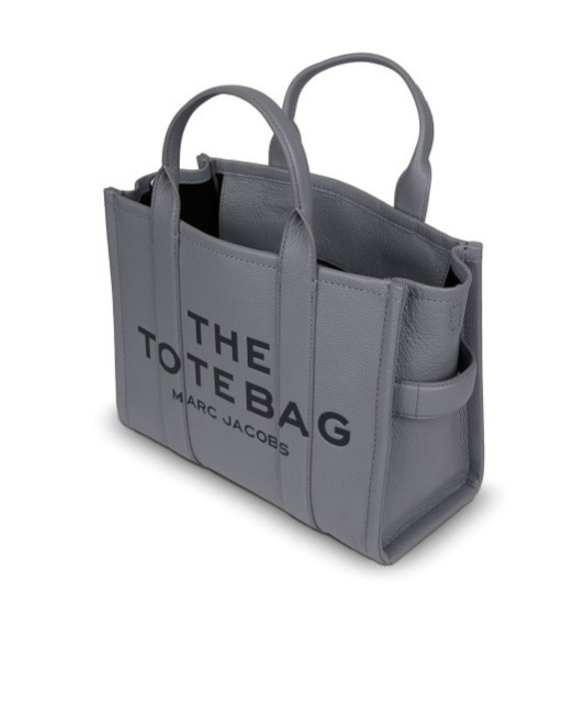 Marc Jacobs Women Grey Leather Mini The Tote Bag Handbag In Gray