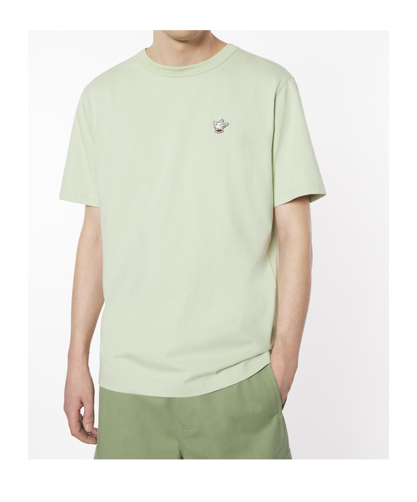 Maison Kitsuné Barista Fox Patch Relax Tee-shirt In Green