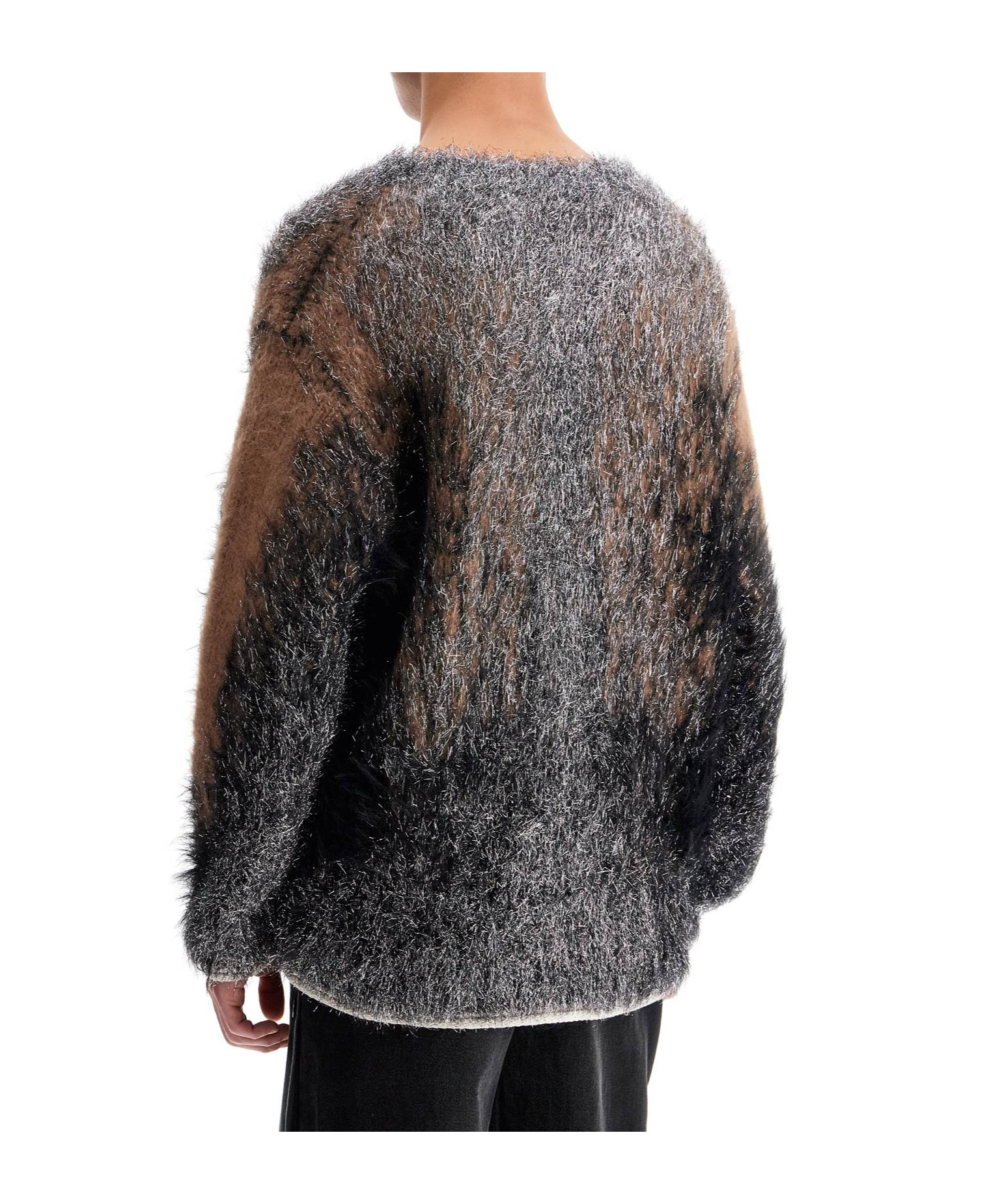 Y/project Oversized Gradient Sweater In Black