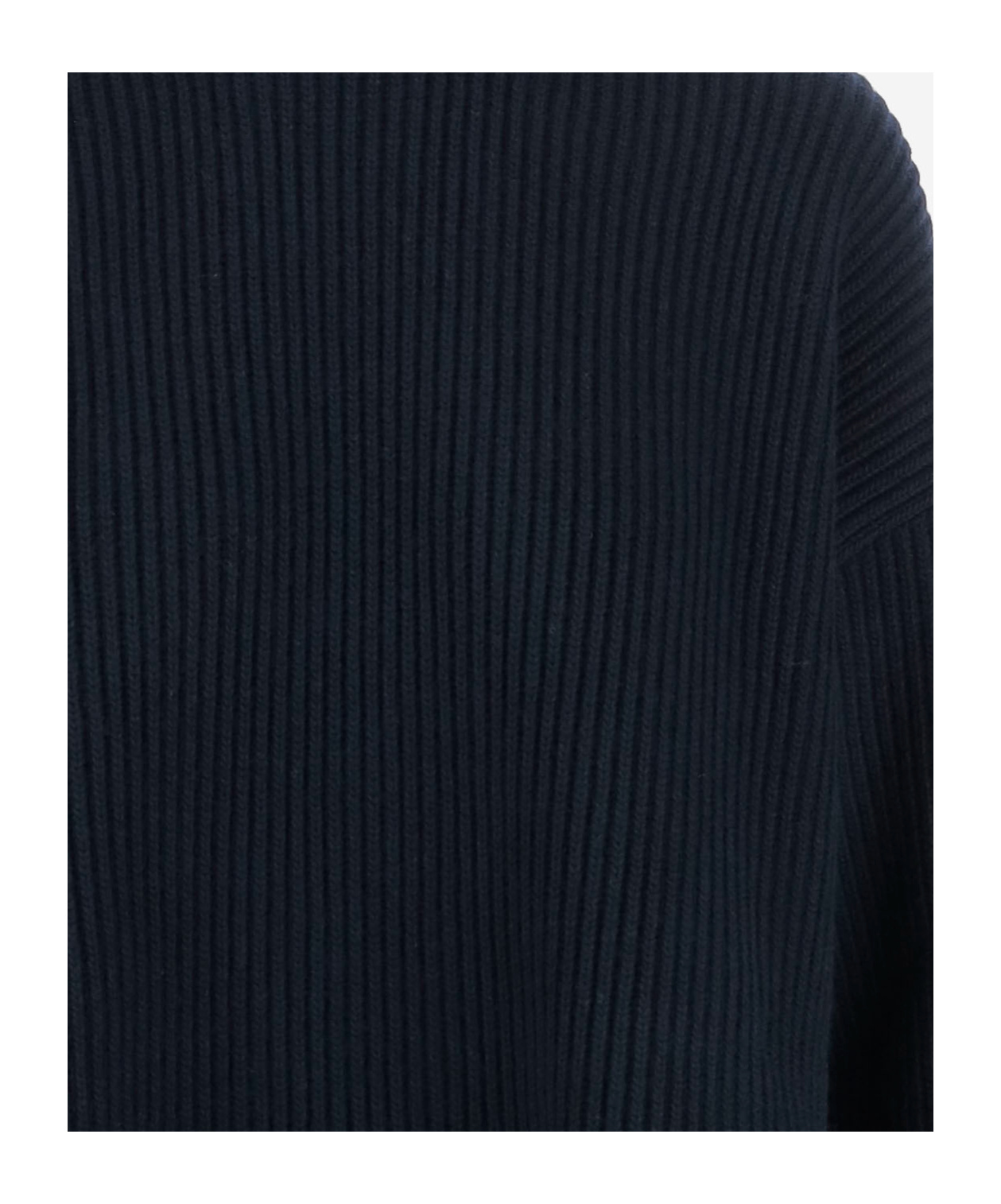Jil Sander Long Sleeve Crew-neck Sweater In Blue