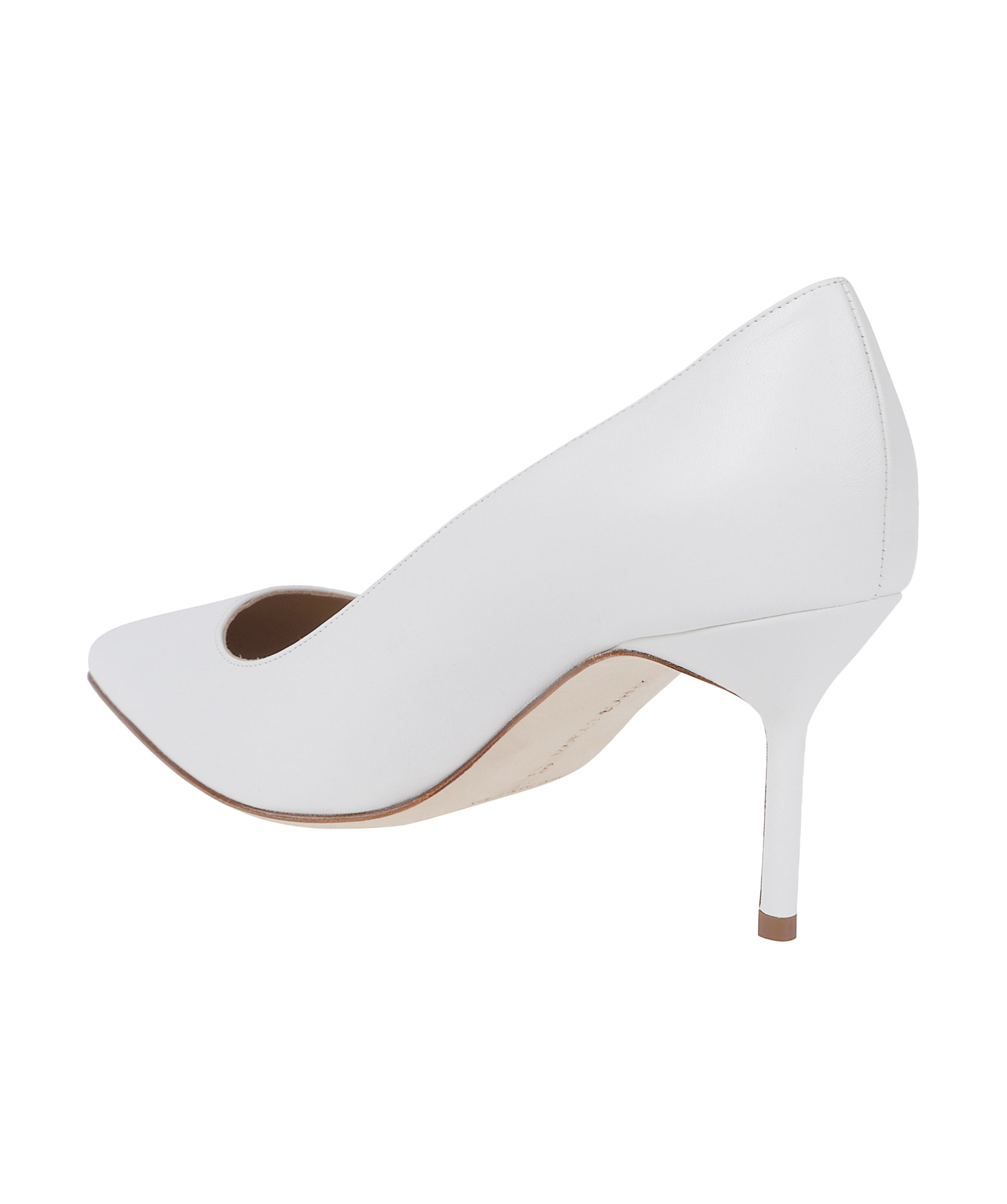 Manolo Blahnik Pre Coll Pointed Pumps In White