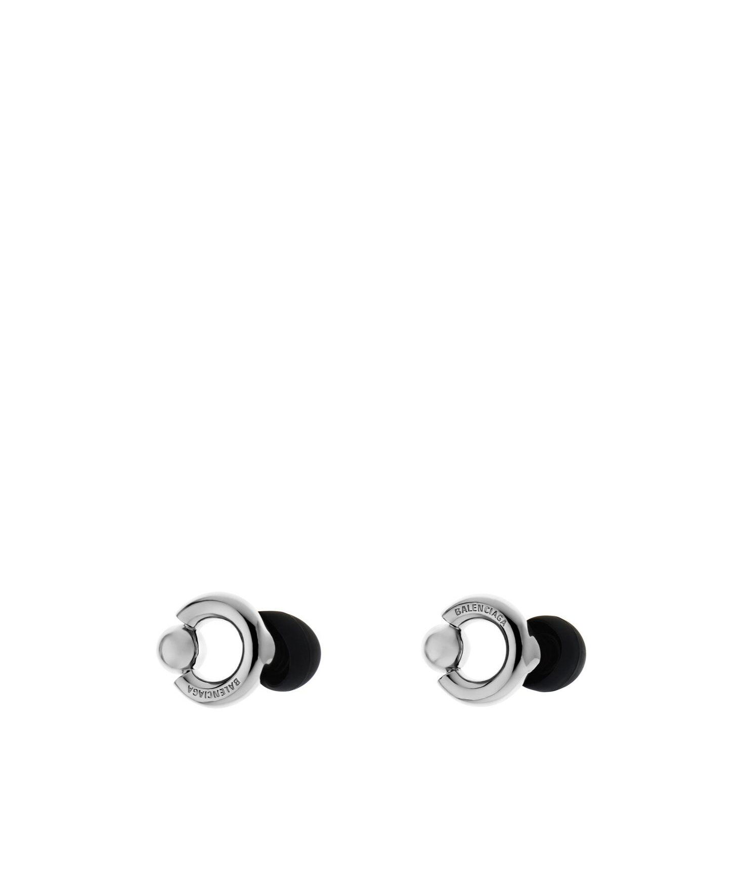 Balenciaga Berlin Ball Earrings In Gray