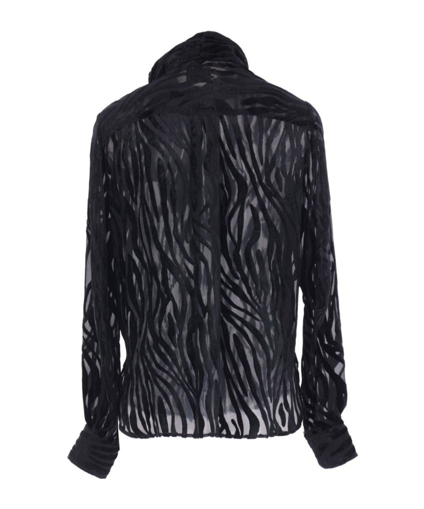 Isabel Marant Scarf Detail Long Sleeve Top In Black