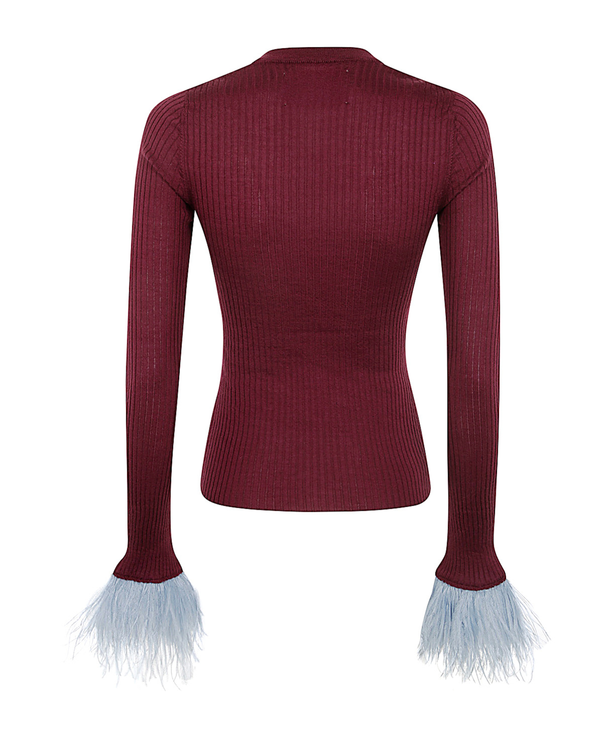La Doublej Ribbed Jumper In Red
