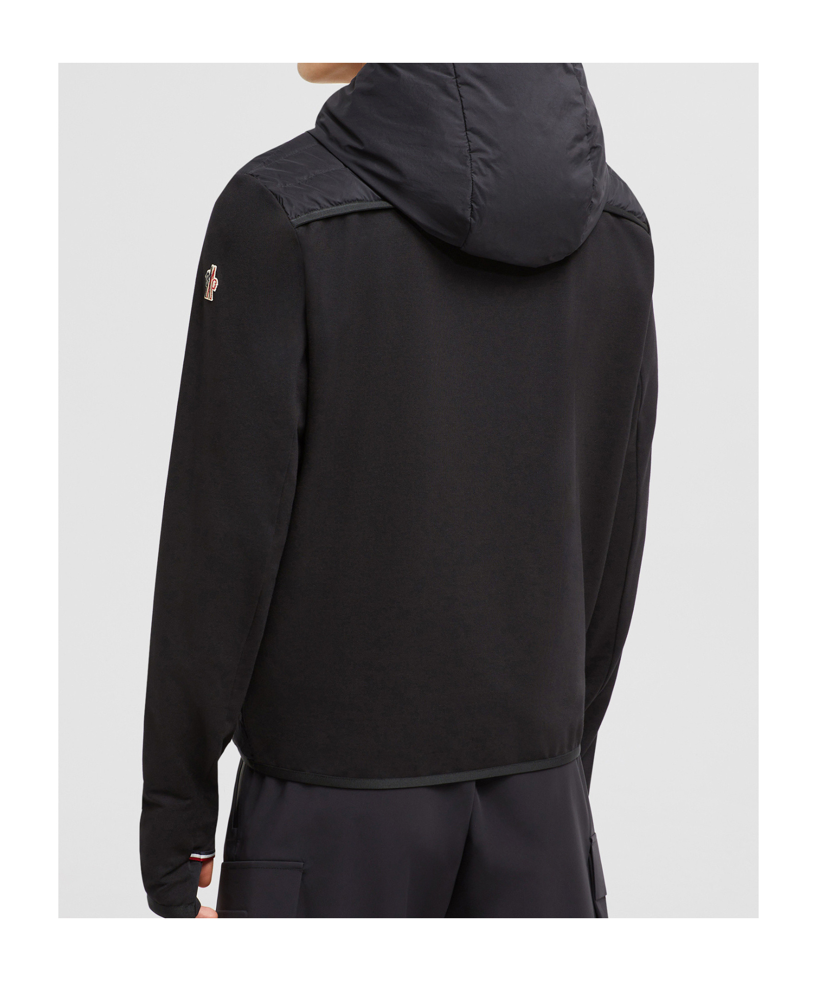 Moncler Long-sleeved Down Jacket In Black