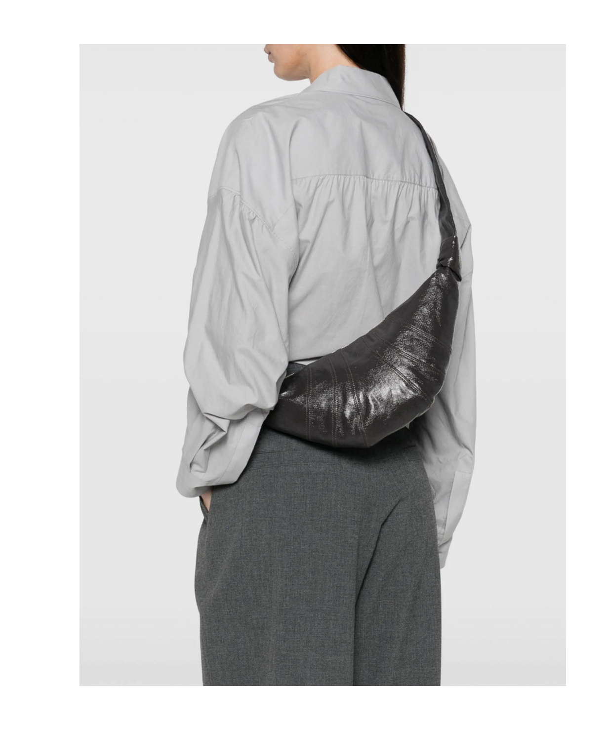 Lemaire Small Croissant Shoulder Bag In Brown