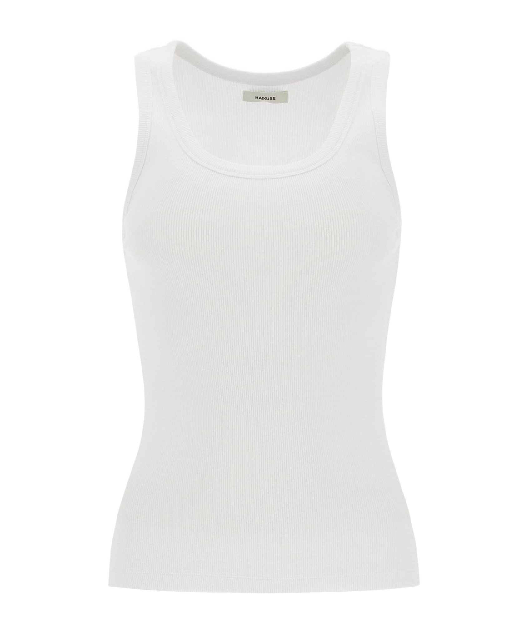 Haikure Ribbed Sleeveless Top In Optical White