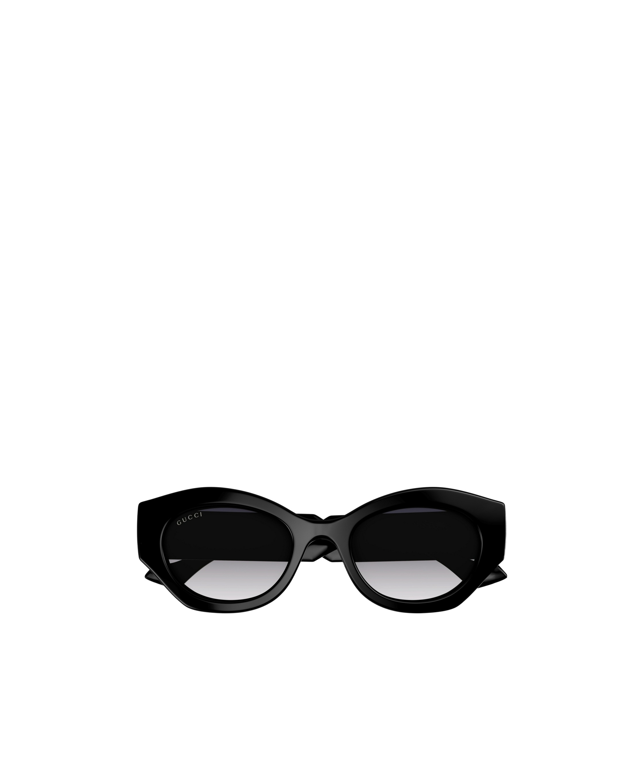 Gucci La Piscine Oval-frame Sunglasses In Black