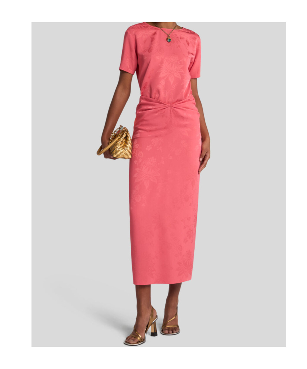Etro Jacquard-t-shirt In Pink