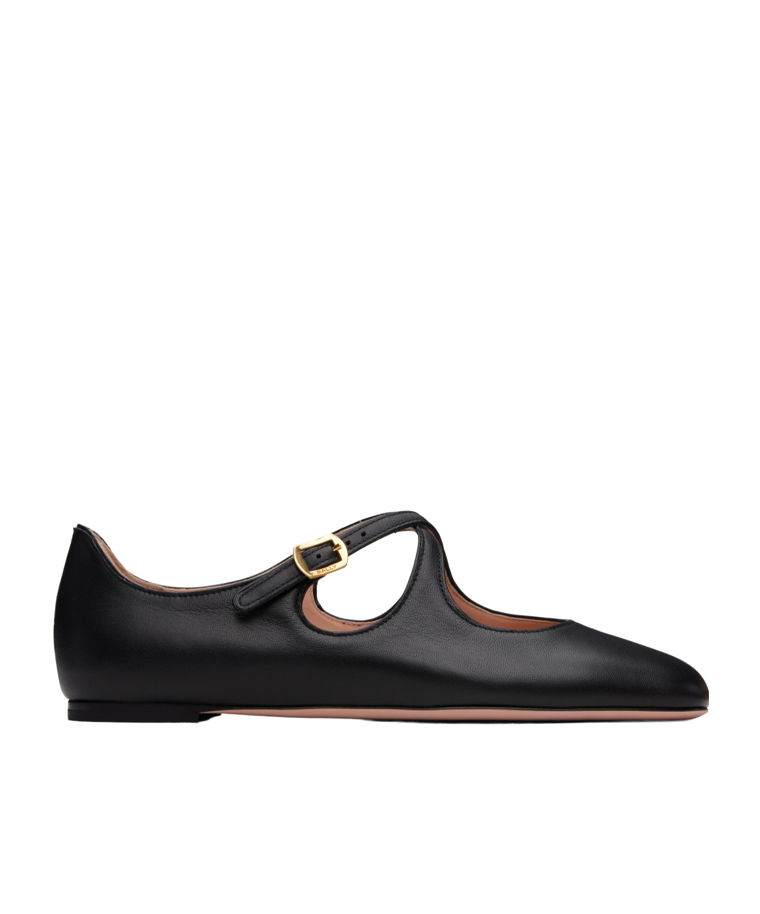 Bally Black Leather Beliska Ballerinas In Black