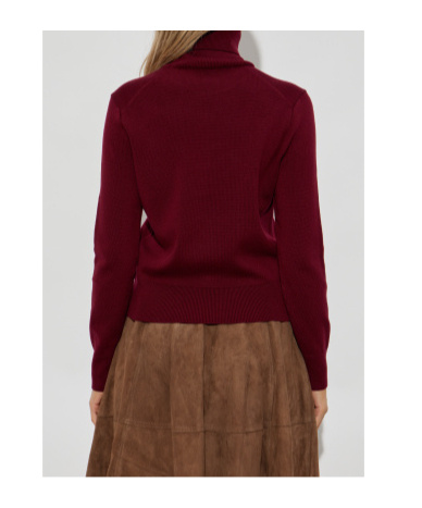 Ami Alexandre Mattiussi Long-sleeved Sweater In Burgundy
