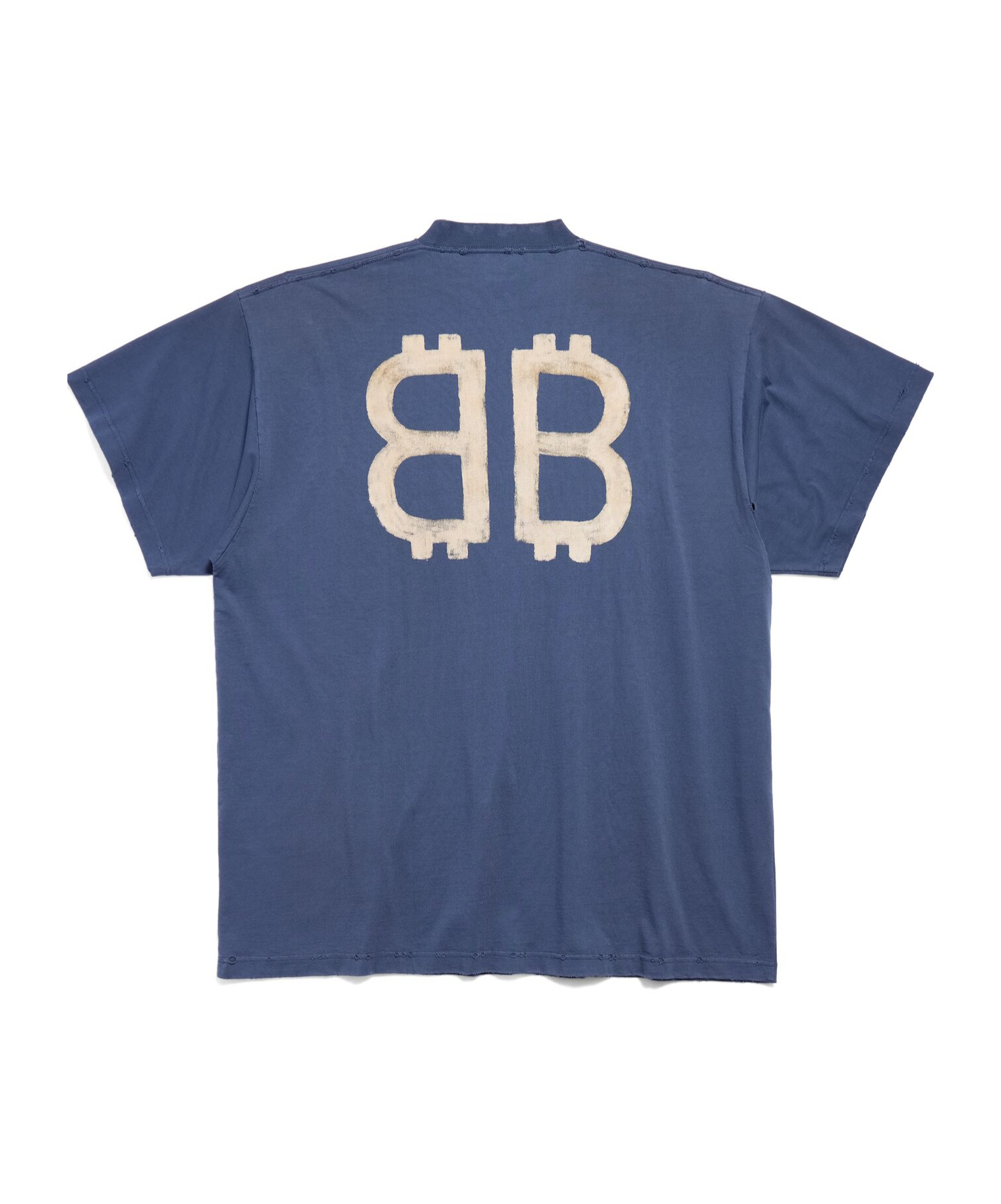 Shop Balenciaga Crypto T-shirt Oversized In Blue