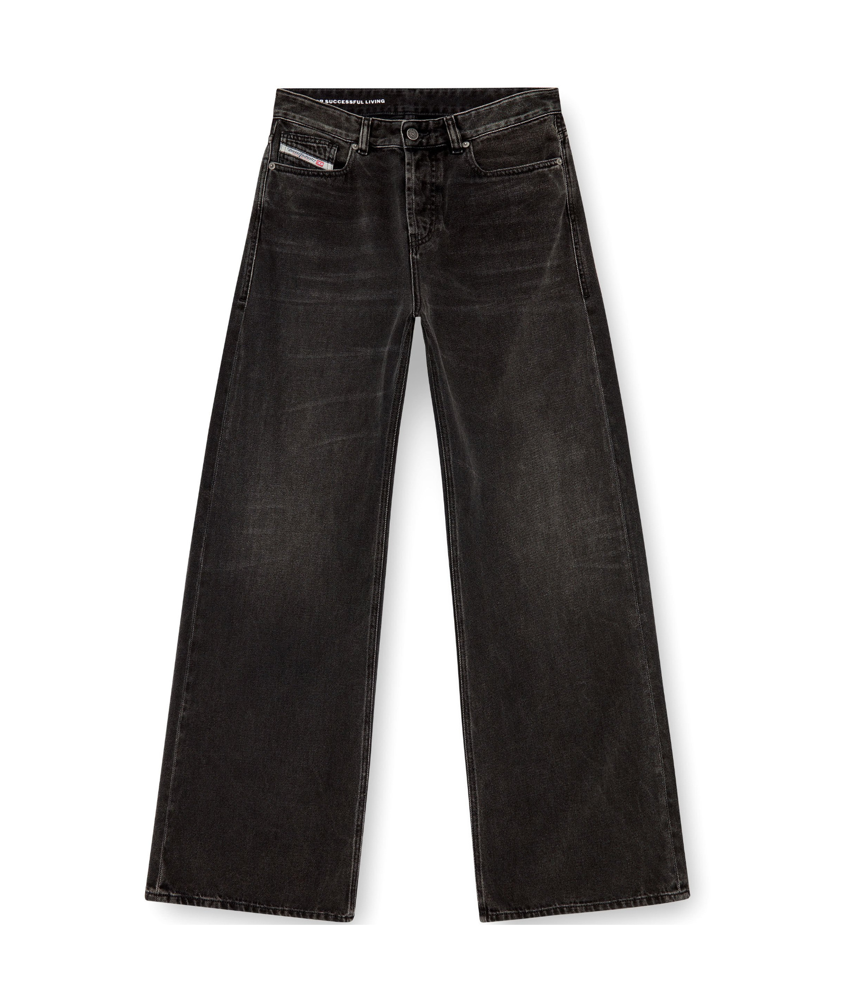 Diesel 1996 D-sire Low-rise Wide-leg Jeans In Black