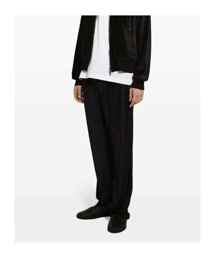 Dolce & Gabbana Logo-patch Track Pants In Black