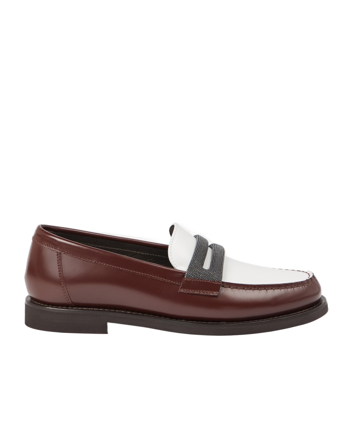 Brunello Cucinelli Leather Loafers In Multicolor