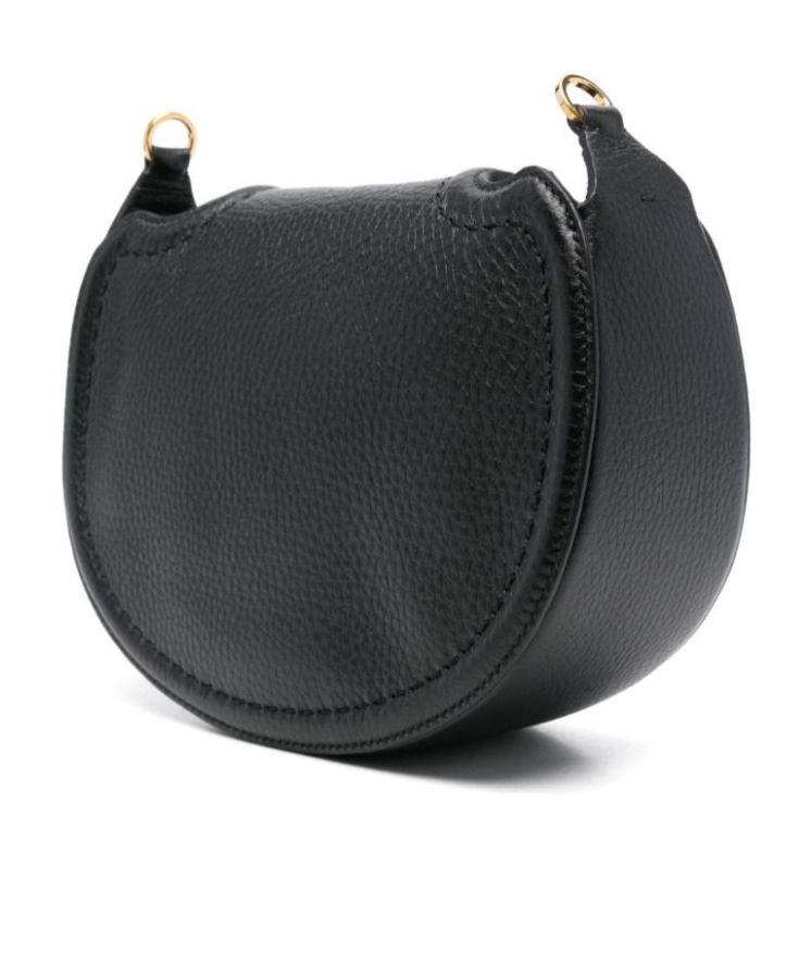 Valentino Vlogo Signature-plaque Shoulder Bag In Black