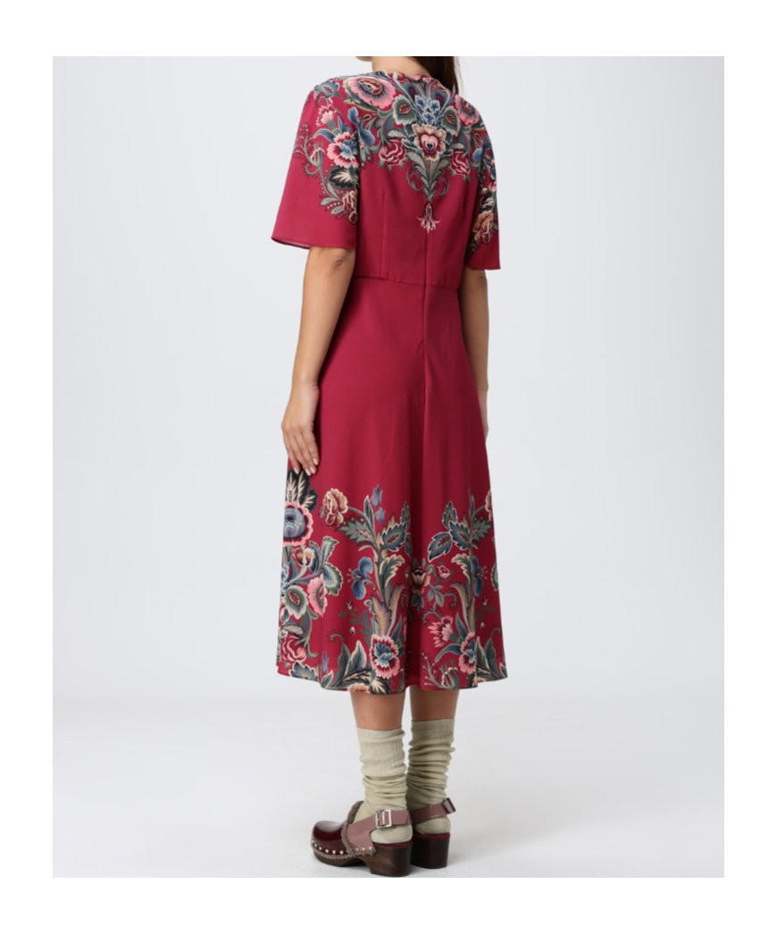 Etro Short Sleeve Dress In Red