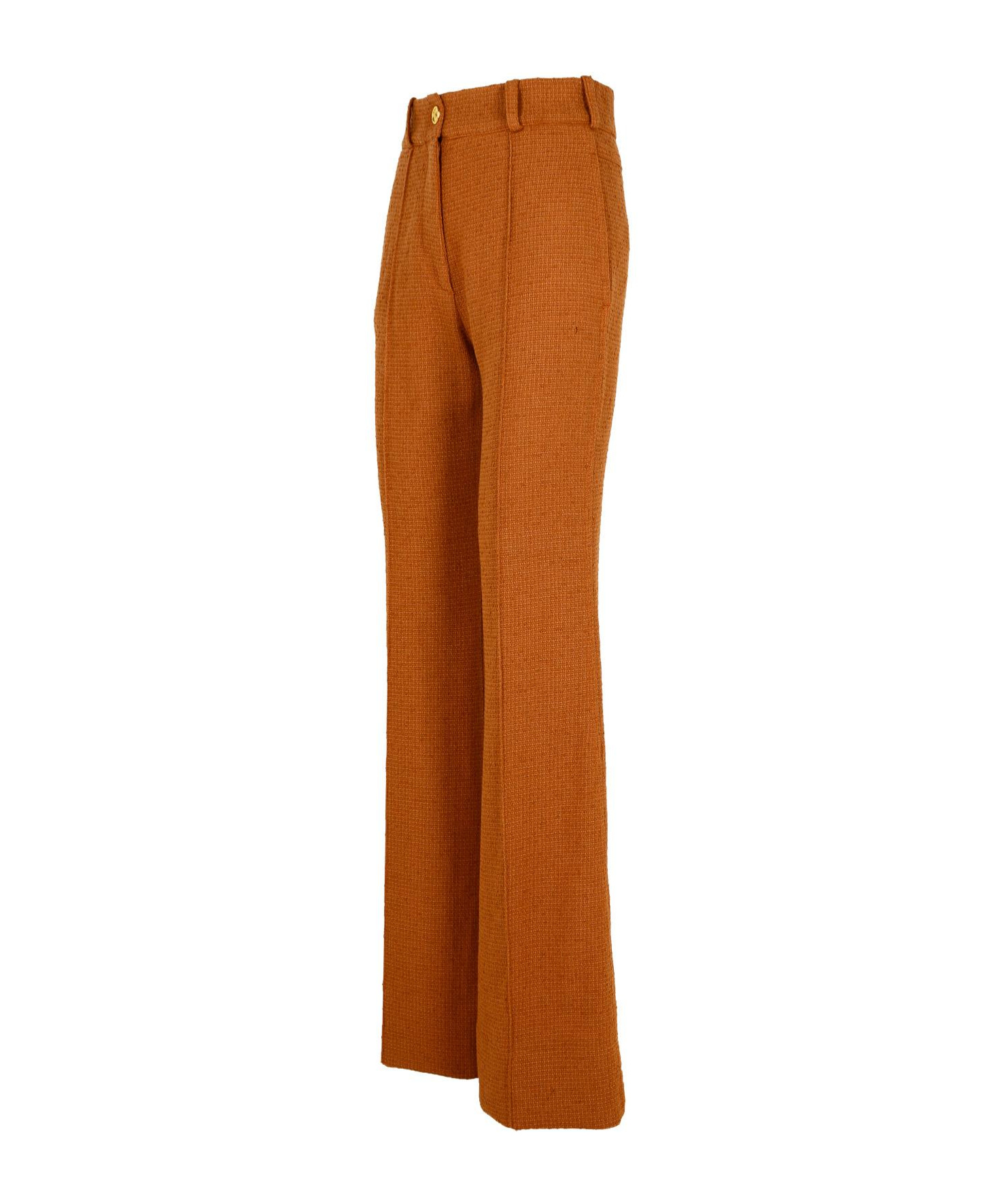 Patou Wool Blend Flare Pants In Brown