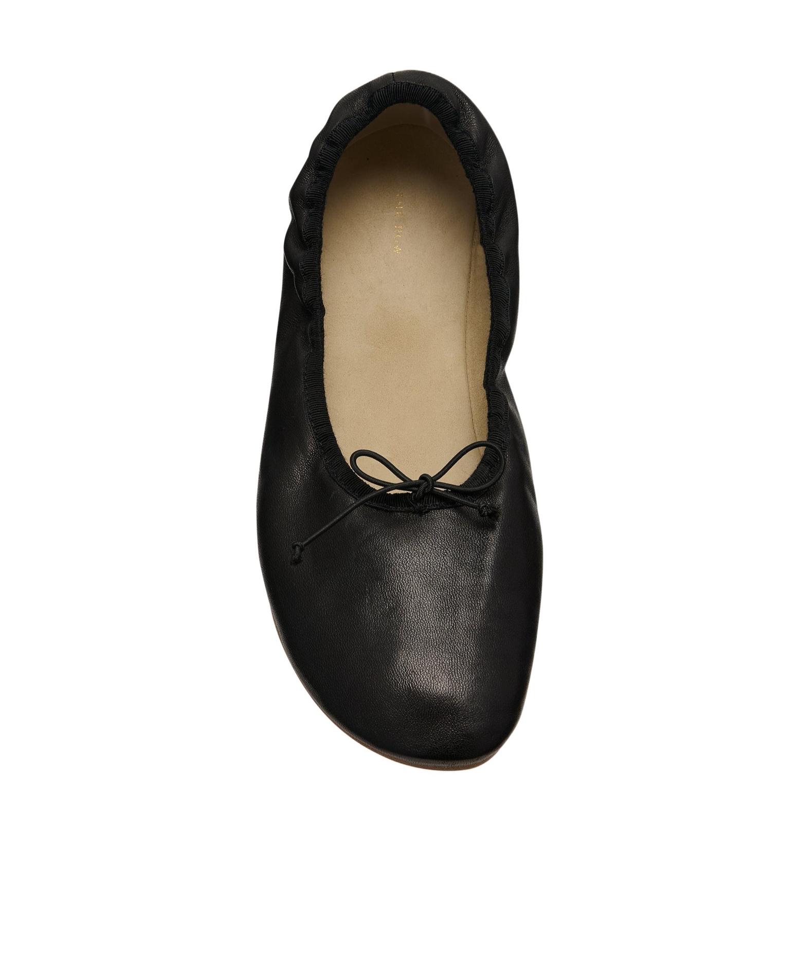 The Row Round Toe Ballet Flats In Black