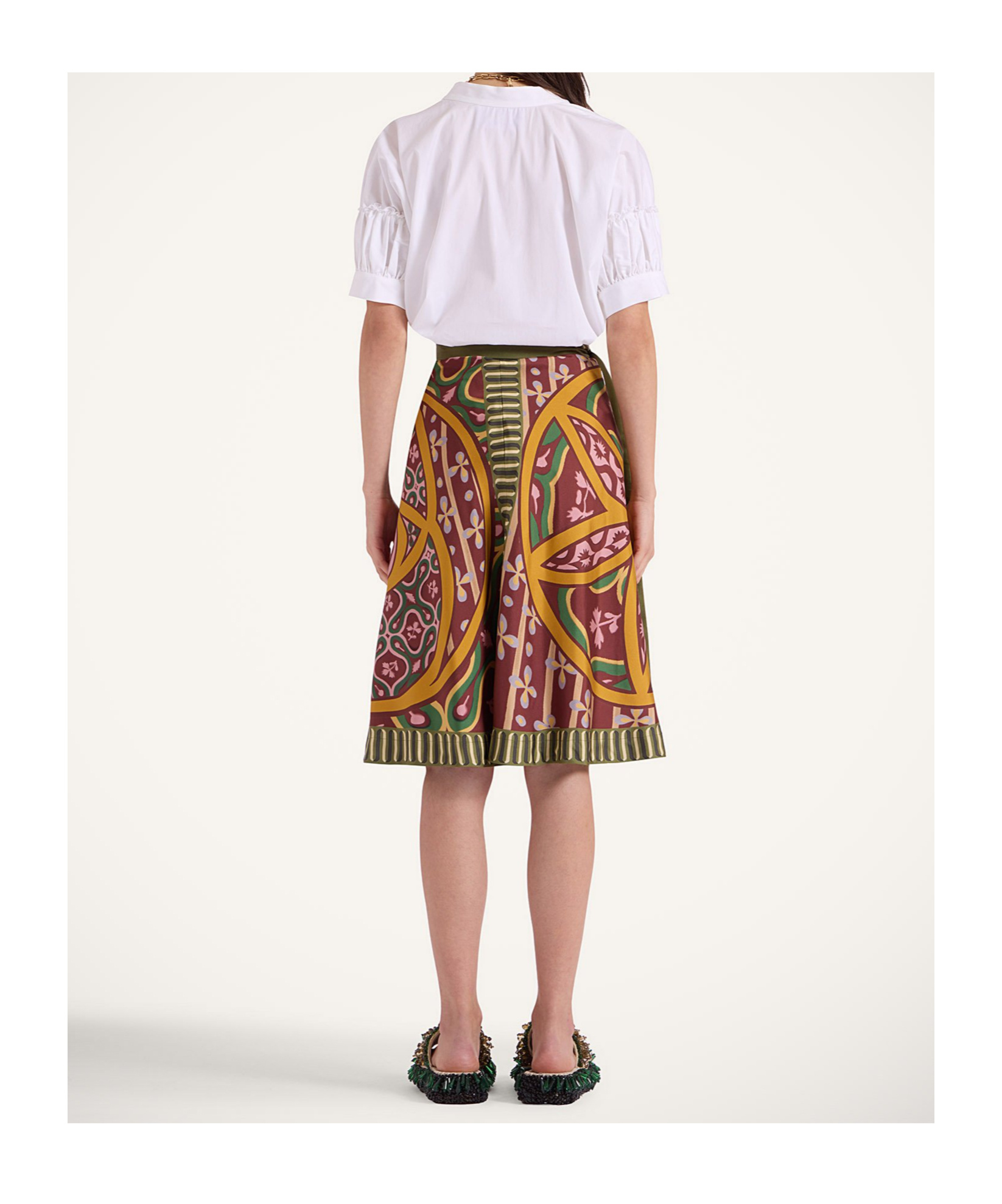 La Doublej Wrap Design Skirt In Yellow