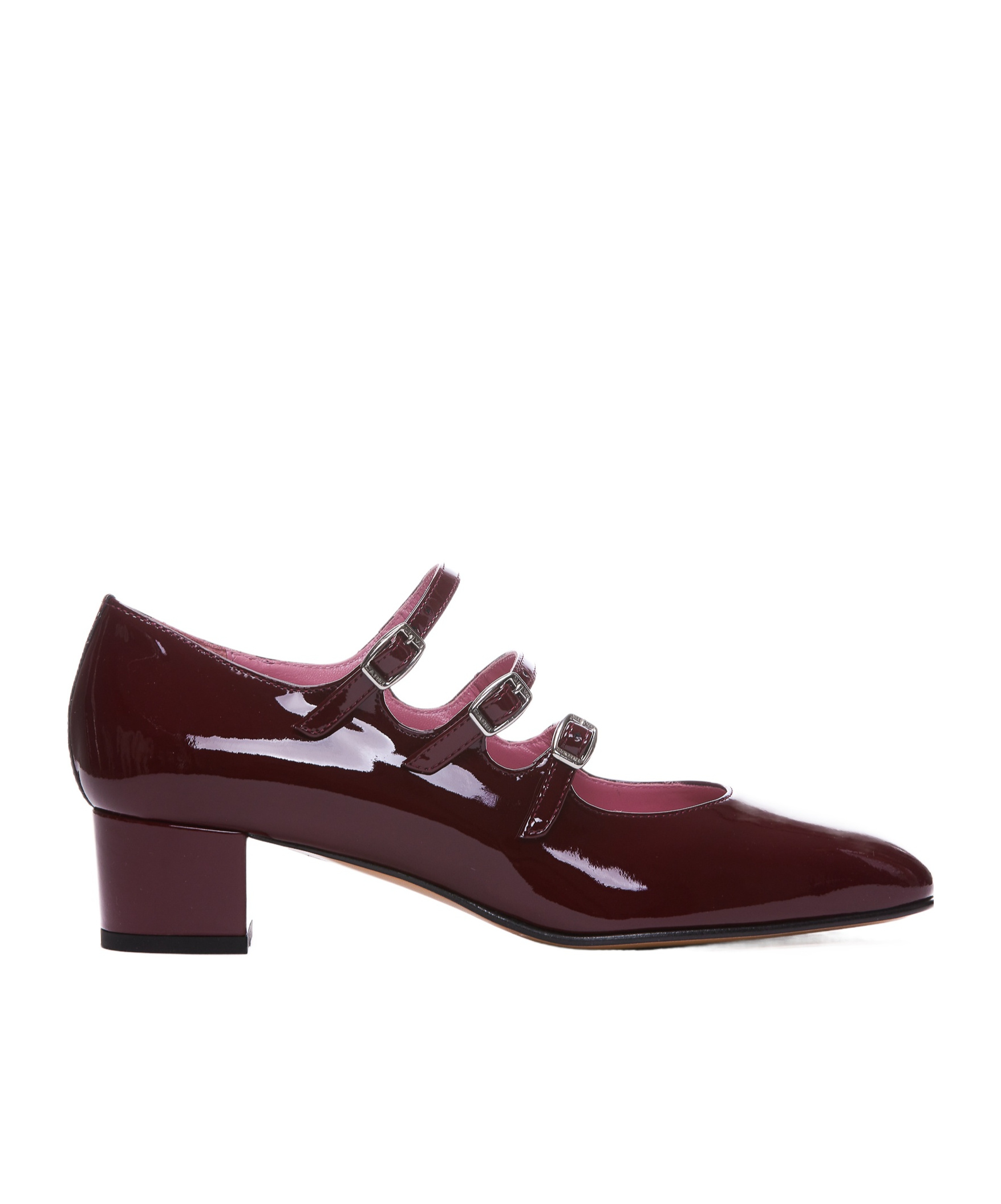 Shop Carel Paris Carel Triple Strap Heel Pumps In Red
