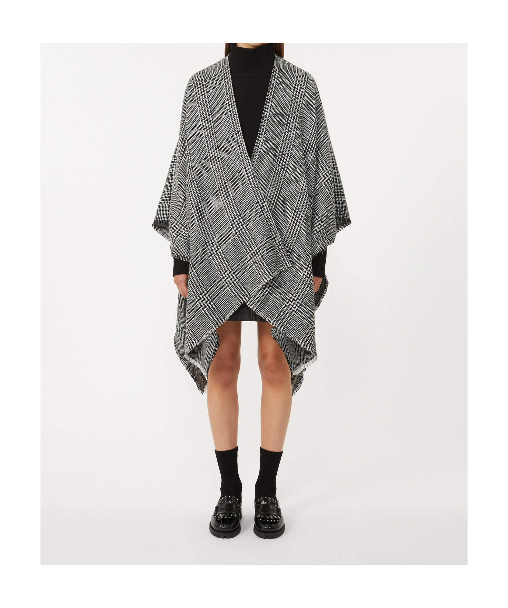 Weekend Max Mara Double-face Wool Cape In Black