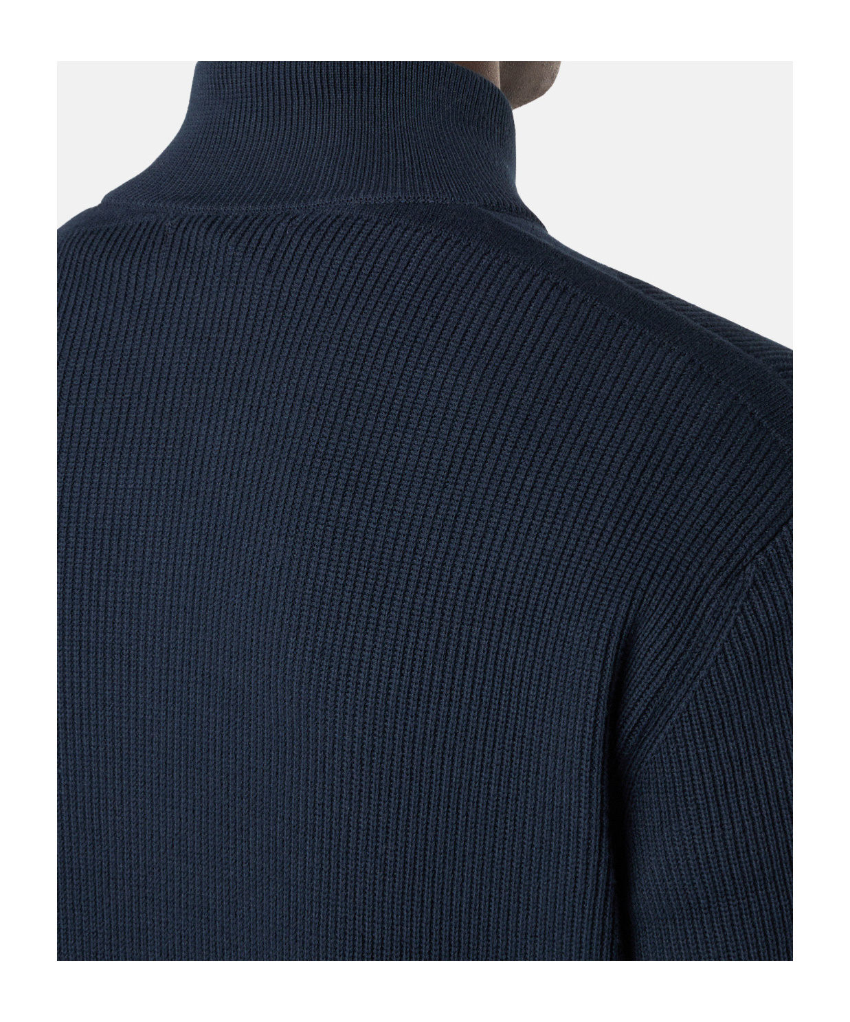 Stone Island Zip-front Wool Sweatshirt In Blue