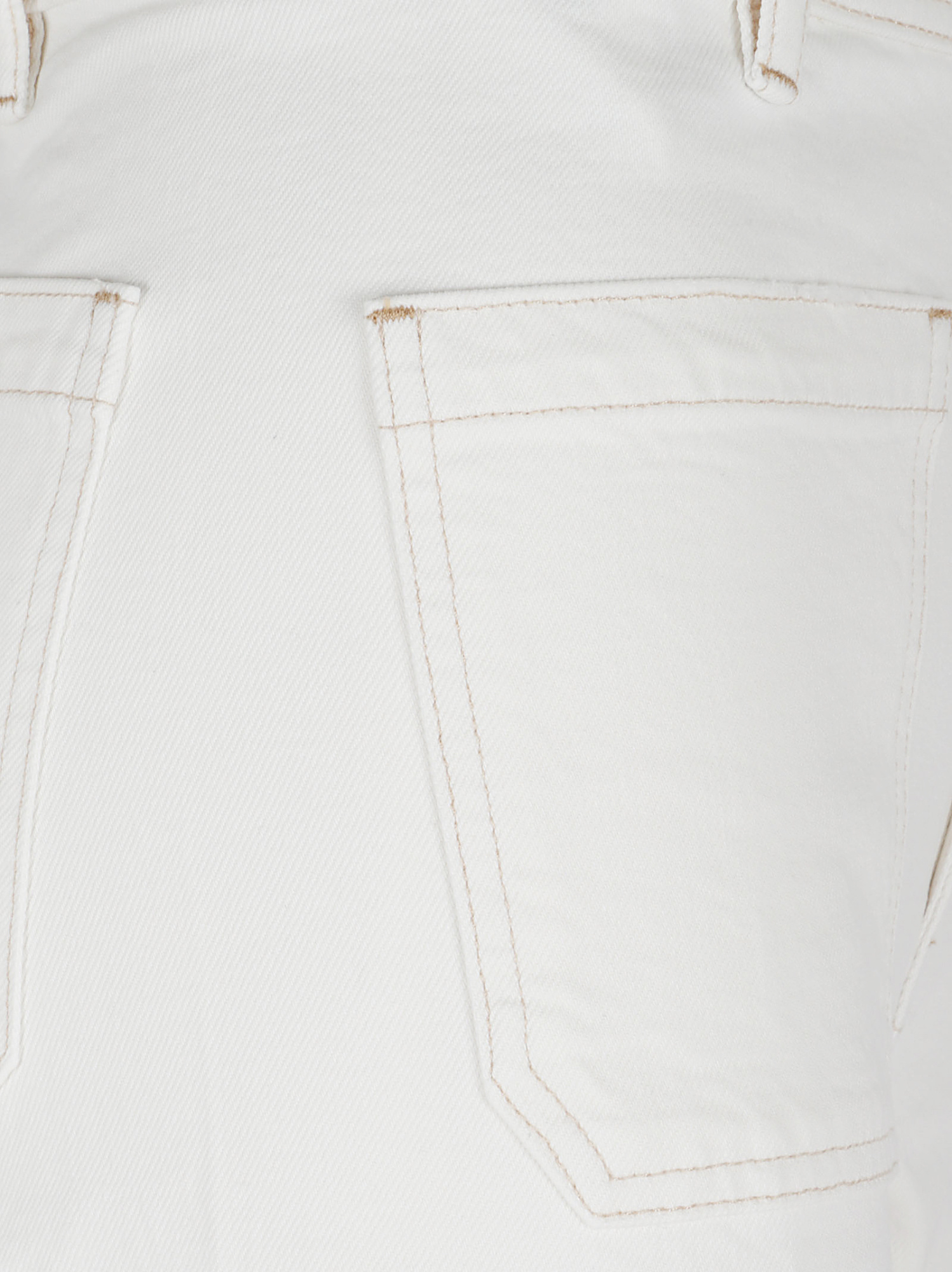 Polo Ralph Lauren Tailored Straight Leg Trousers Back Pockets In White