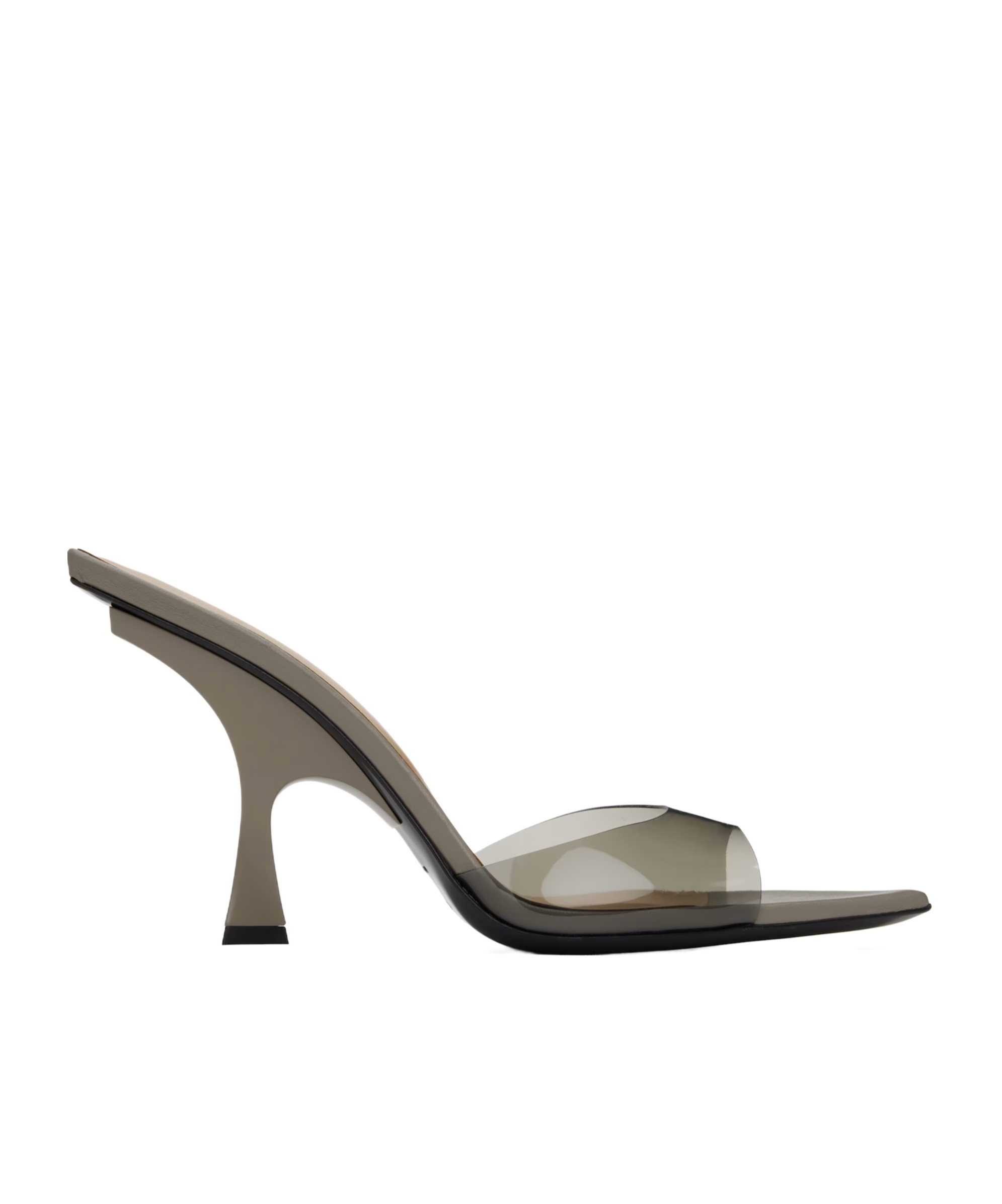 Attico Open-toe High-heeled Sandals In Gray
