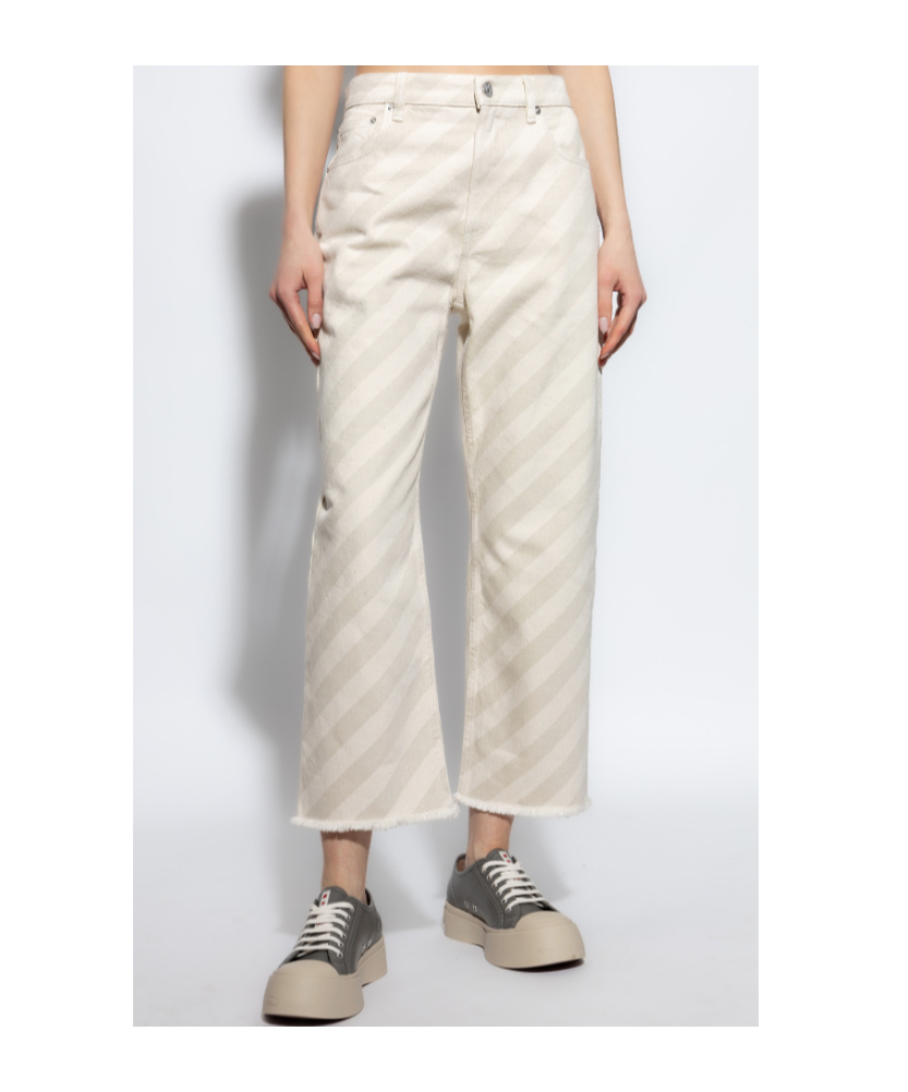 Marni Belt-loop Jeans In White