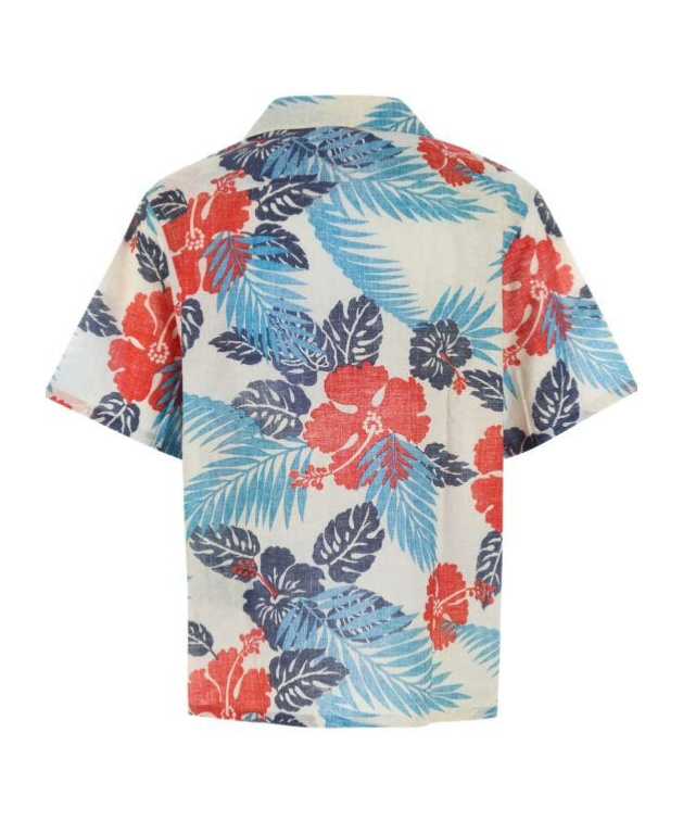 Prada Floral Shirt In Blue