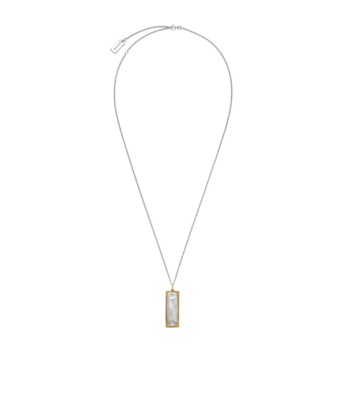 Lemaire Harmonica Logo-engraved Necklace In Gray