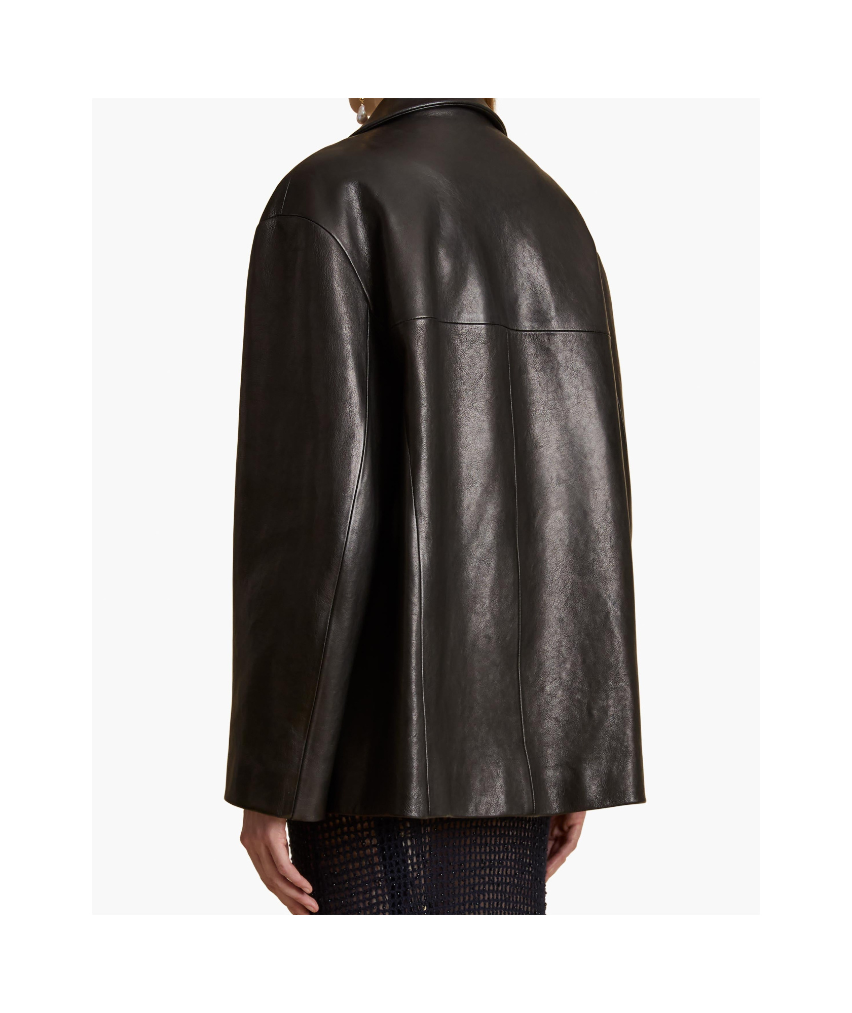 Khaite Morsson Leather Single-breasted Jacket In Black