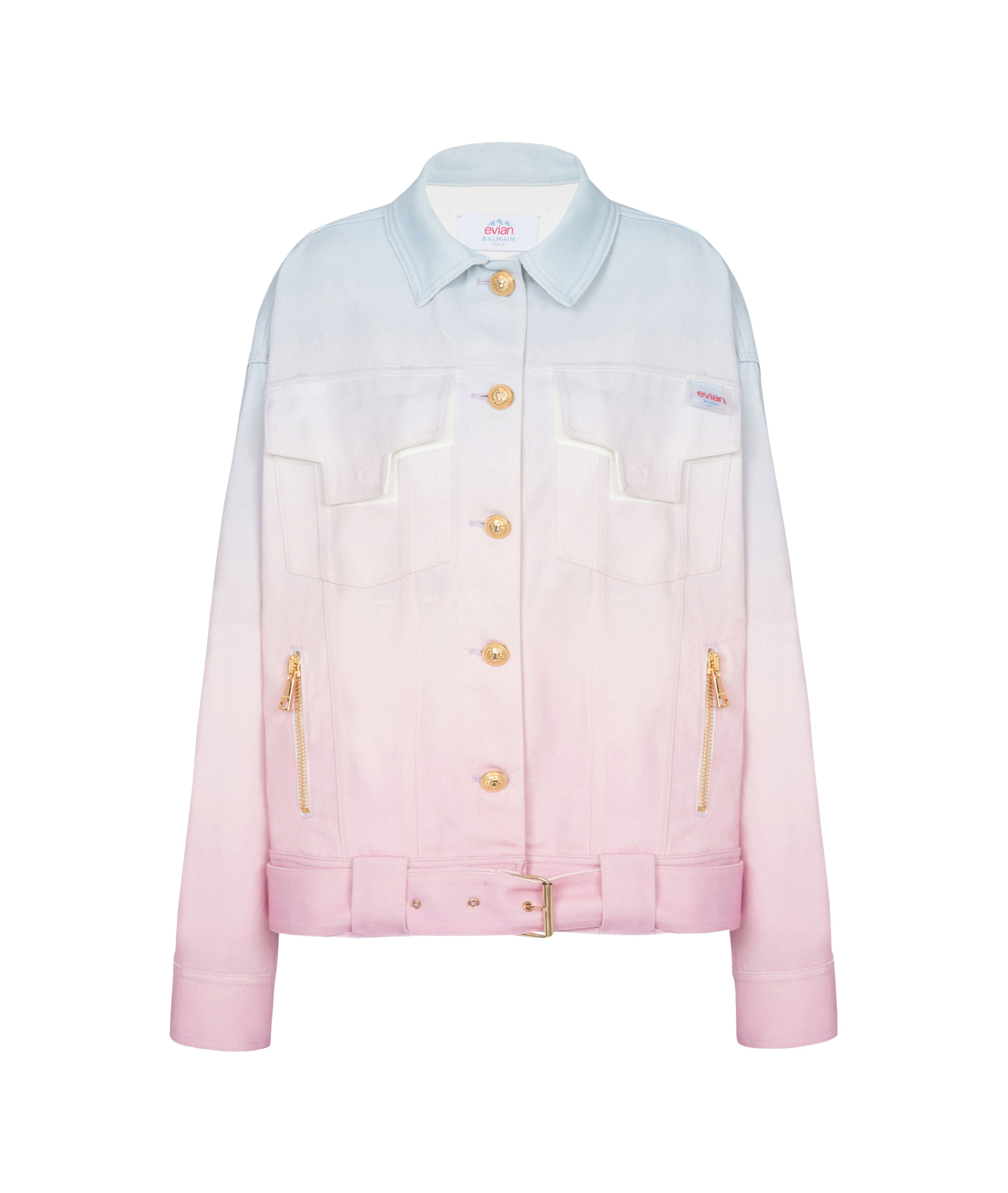 Shop Balmain X Evian Casual Jacket In White