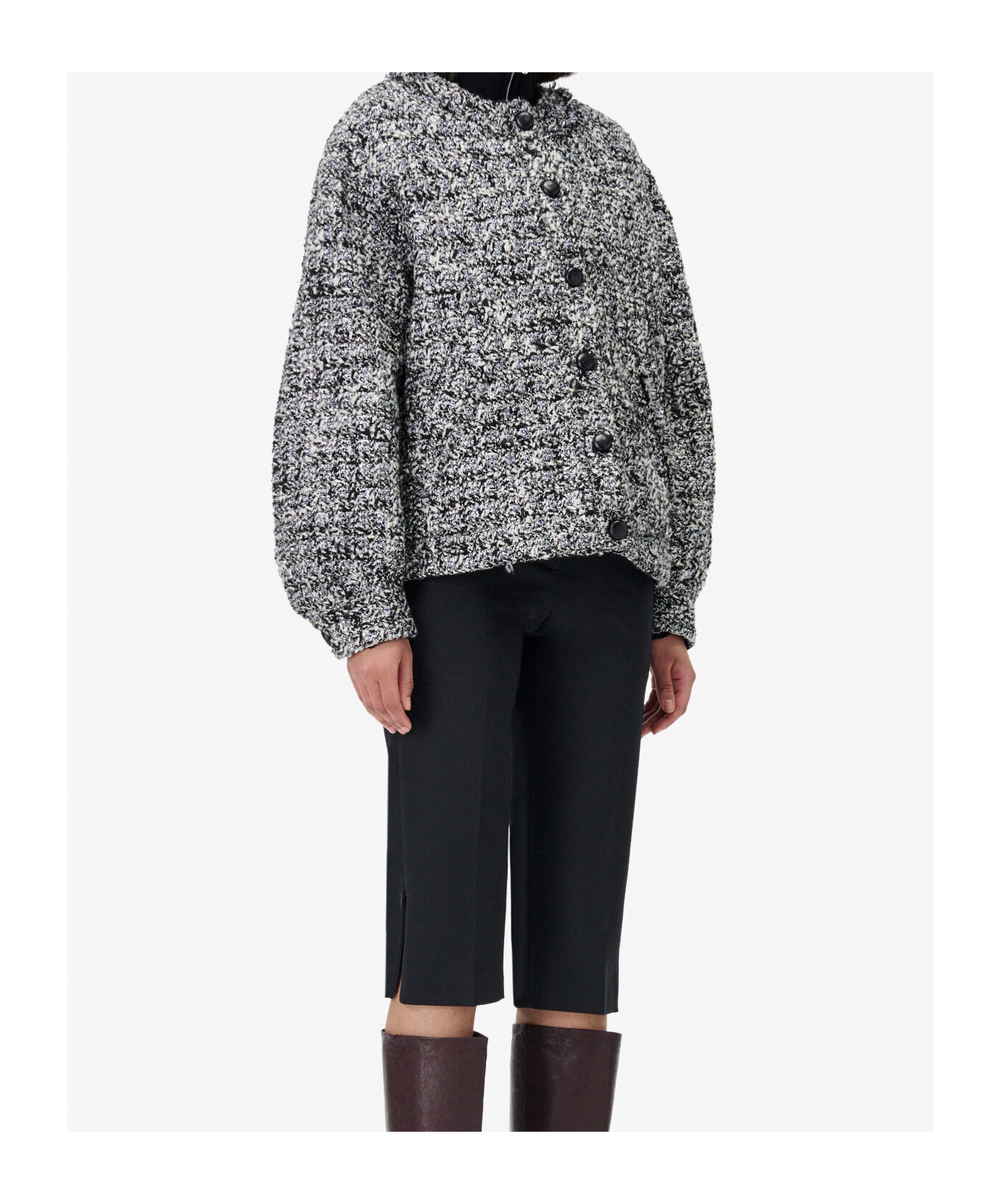 Iro Tweed Bomber In Gray