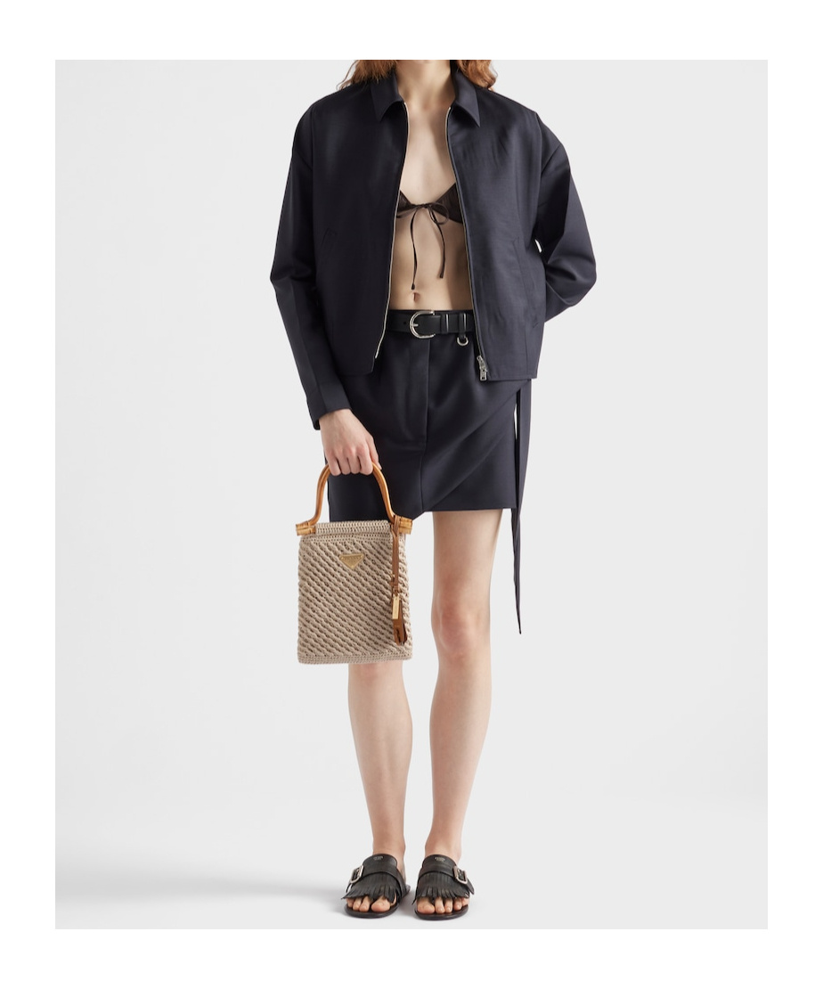 Prada Virgin Mohair Mini Skirt