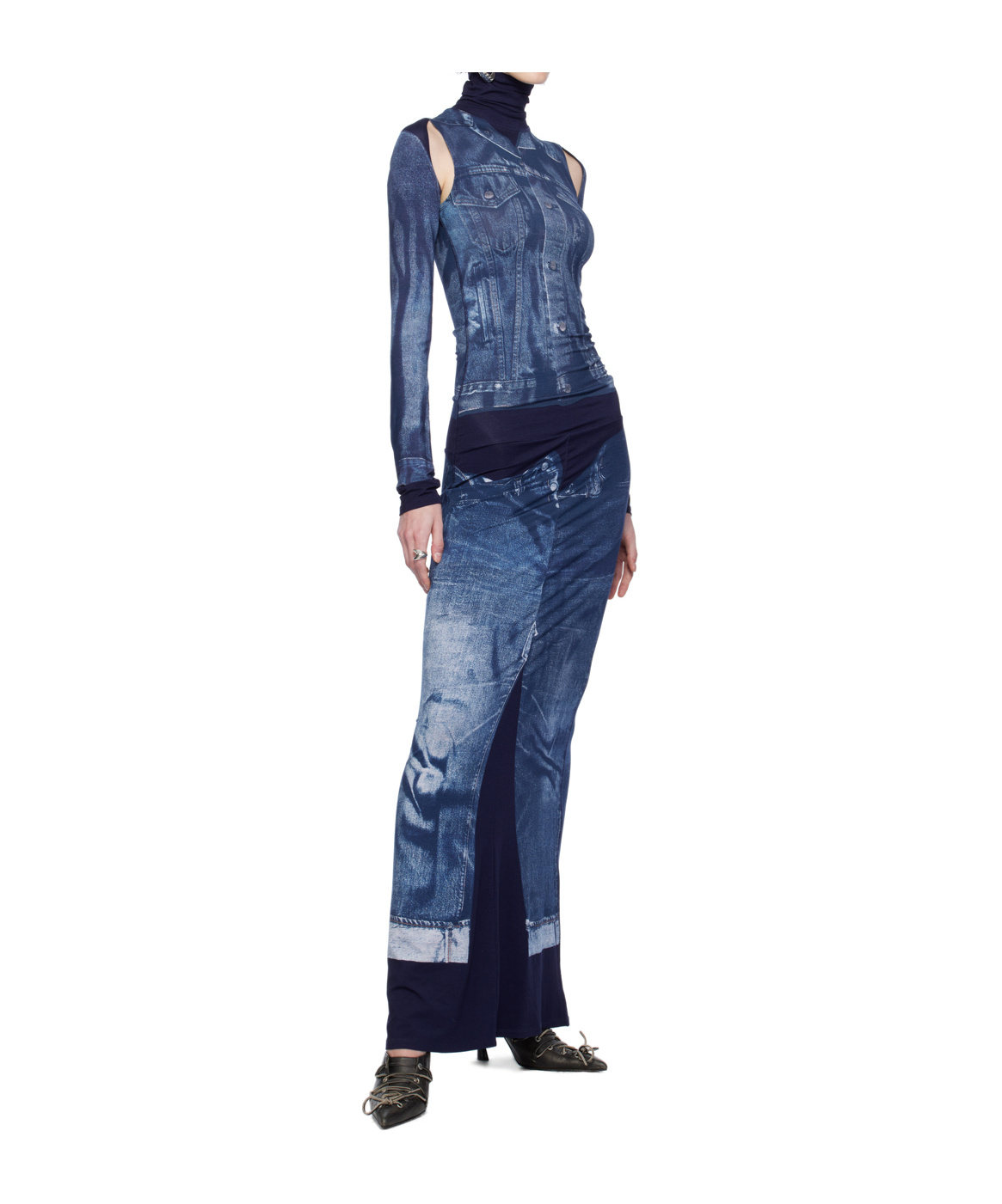 Jean Paul Gaultier Logo Print Dress