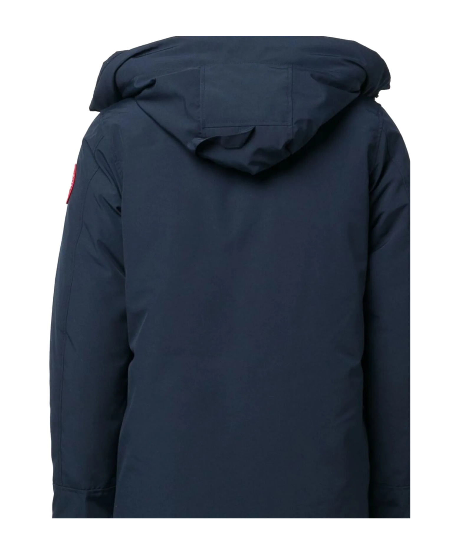 Canada Goose Navy Blue Logo Detail Parka Jacket In Blue