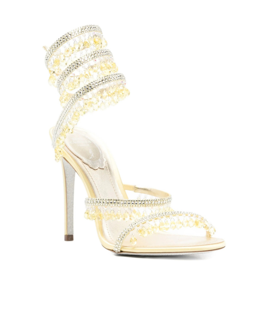 René Caovilla Caovilla High-heeled Sandals In Gold