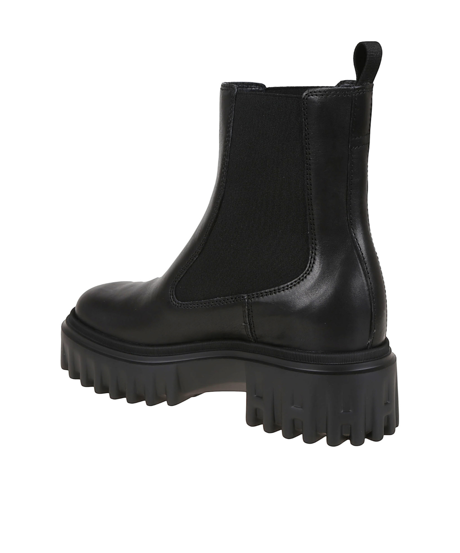 Hogan Elastic-panel Platform Chelsea Boots In Black