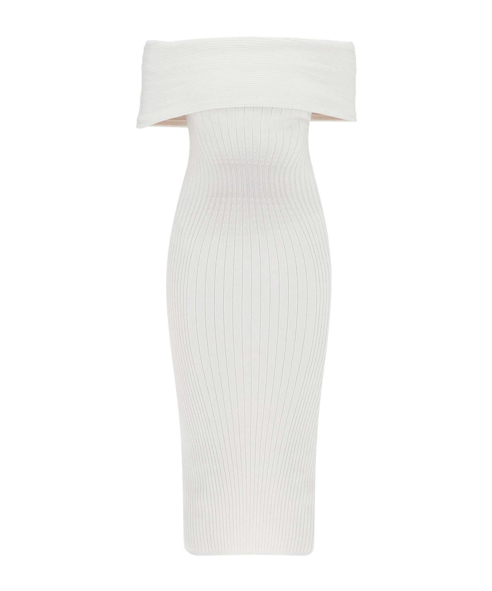 Mugler Off-shoulder Midi In White