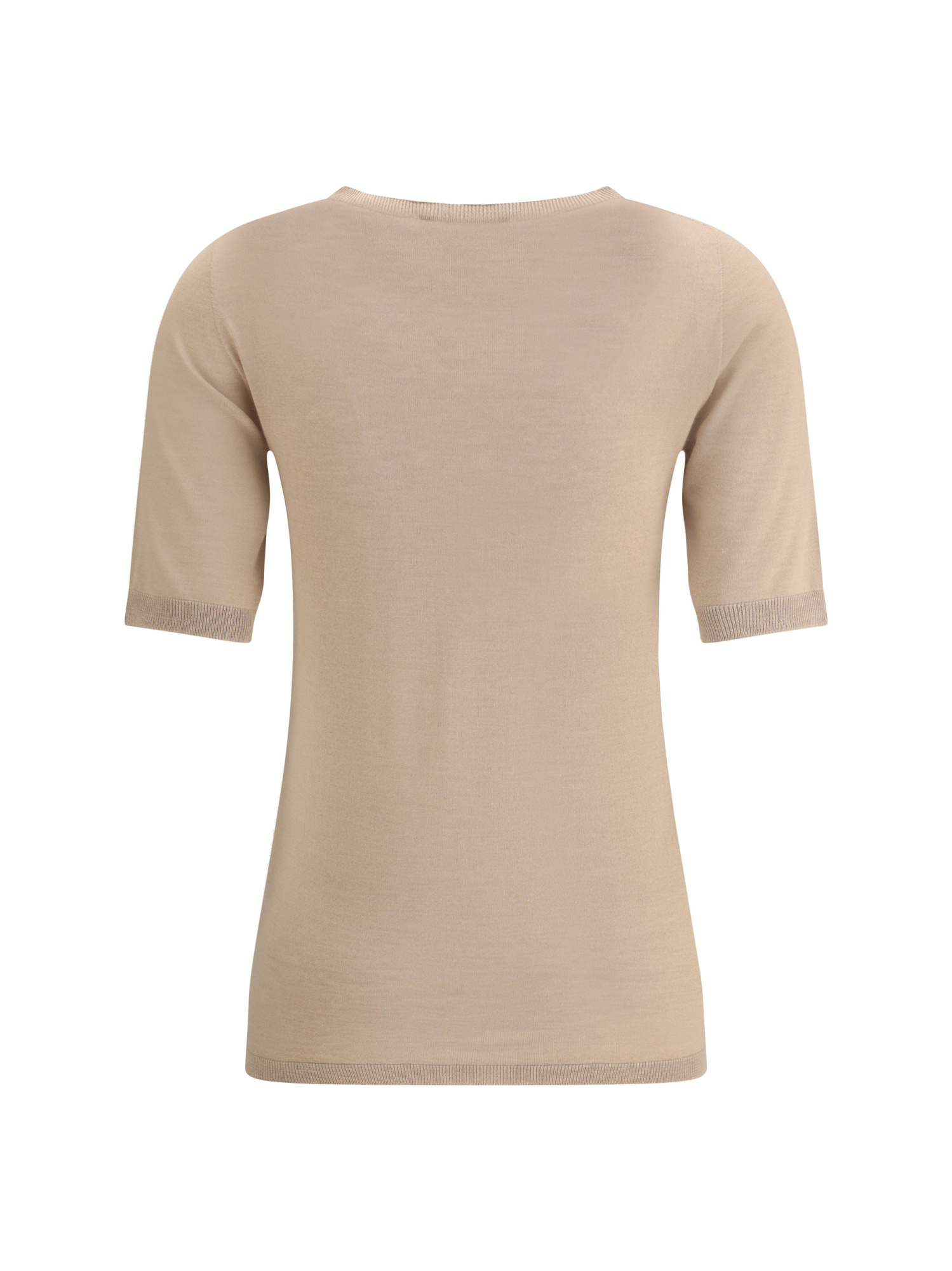 Fabiana Filippi Lightweight Short Sleeve Round Neck Top In Brown