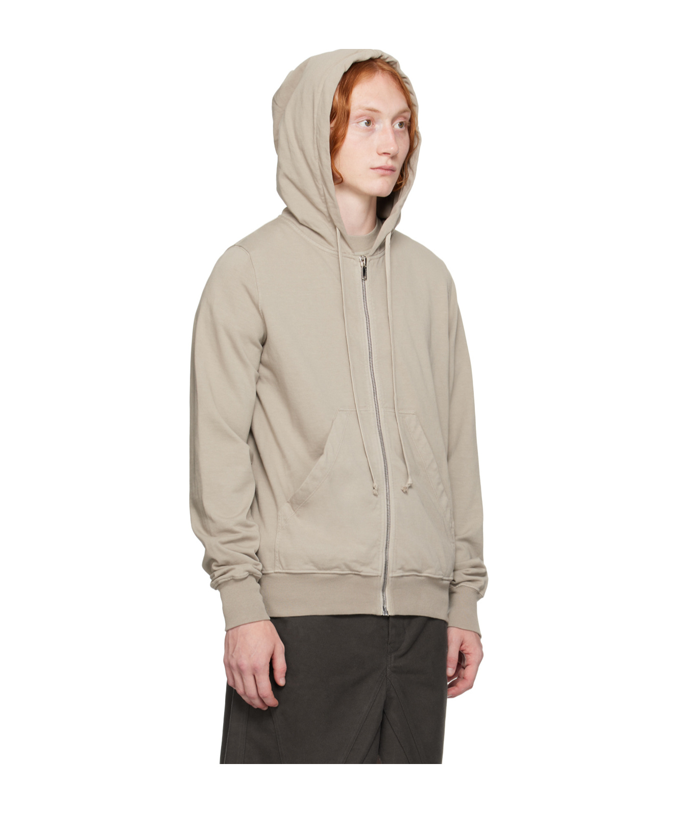 Rick Owens Drkshdw Long-sleeved Casual Jacket In Nude