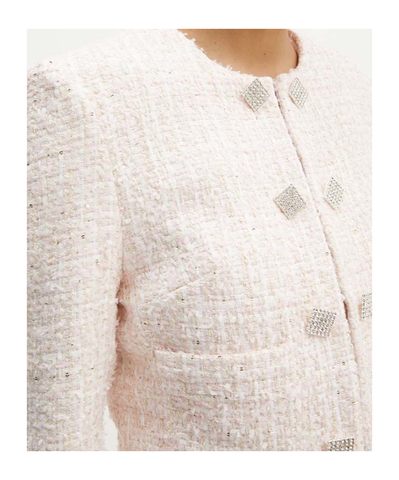 Shop Rotate Birger Christensen Sequin-embellished Jacket In White